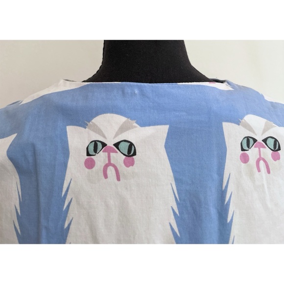 VGUC Nooworks Grumpy Cats Frida Kitty Cat Dropwaist Tiered Short Sleeve Dress S - Picture 5 of 8